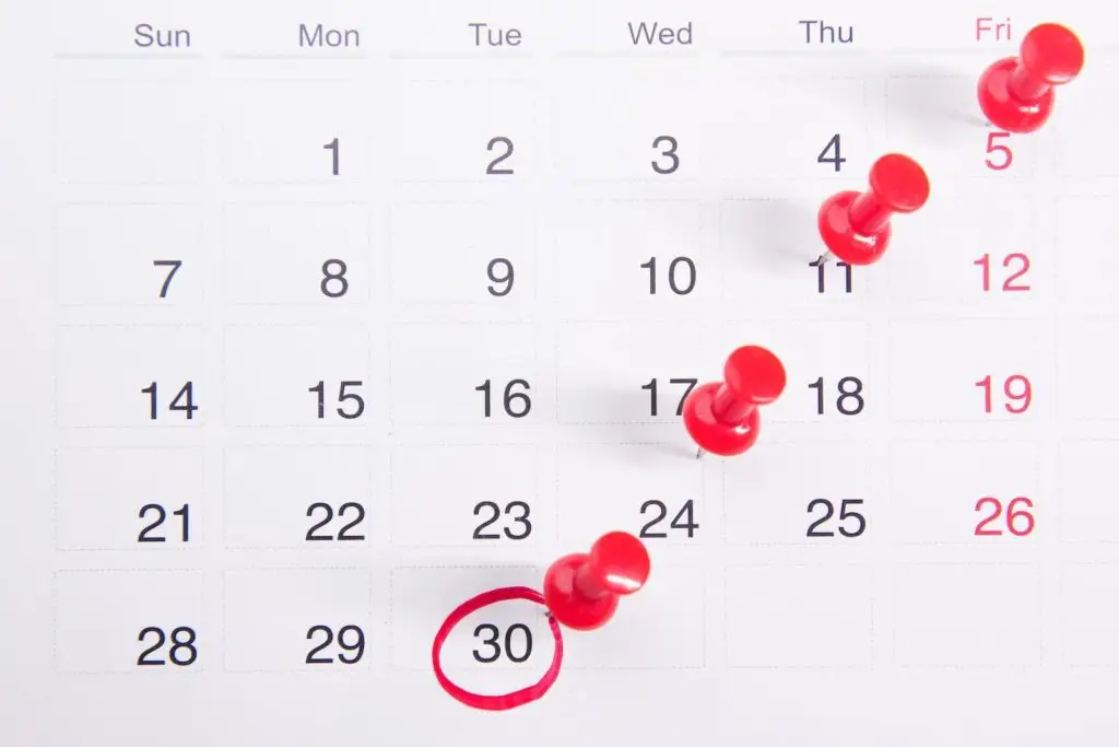 planning calendar